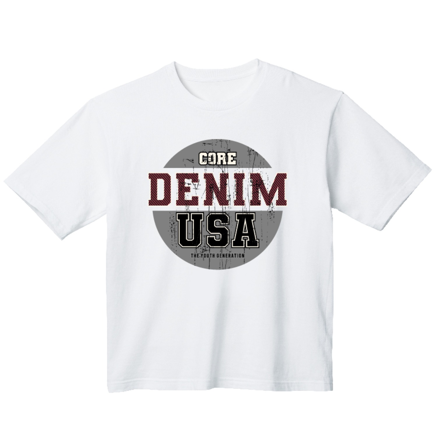 DENIM 그래픽 오버핏 티셔츠 typo.16