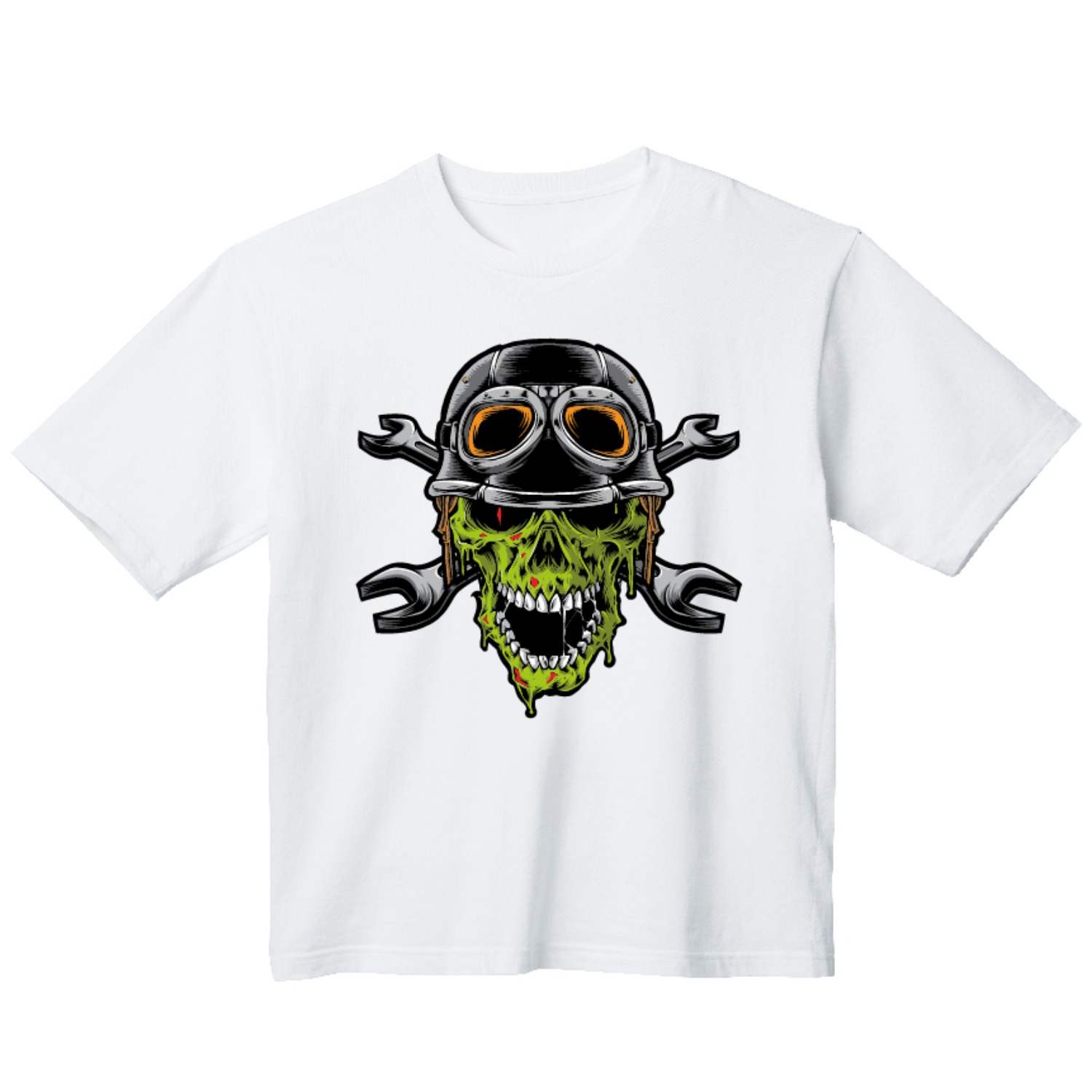 헬멧 좀비 그래픽 몬스터 오버핏 티셔츠 monster.03