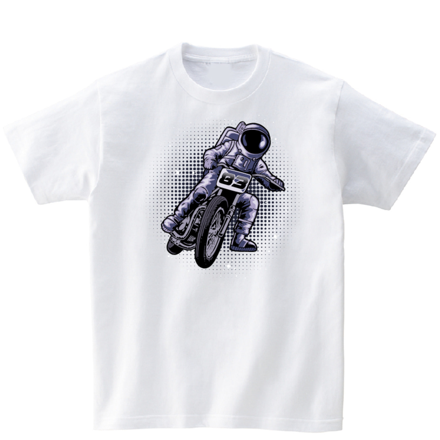 우주인 오토바이 반팔 그래픽 티셔츠 기본 motor.18