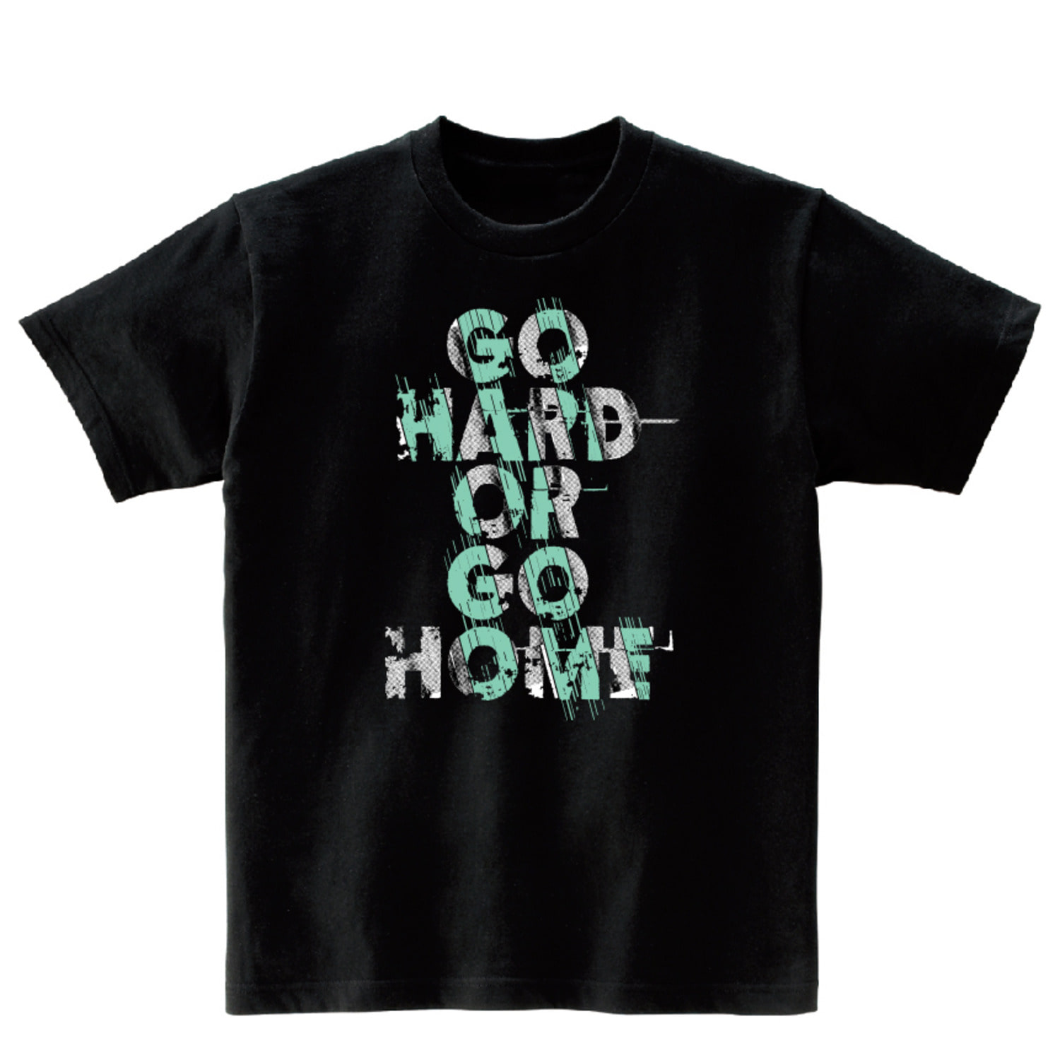 GO HARD OR GO HOME 반팔 그래픽 티셔츠 기본 typo.04