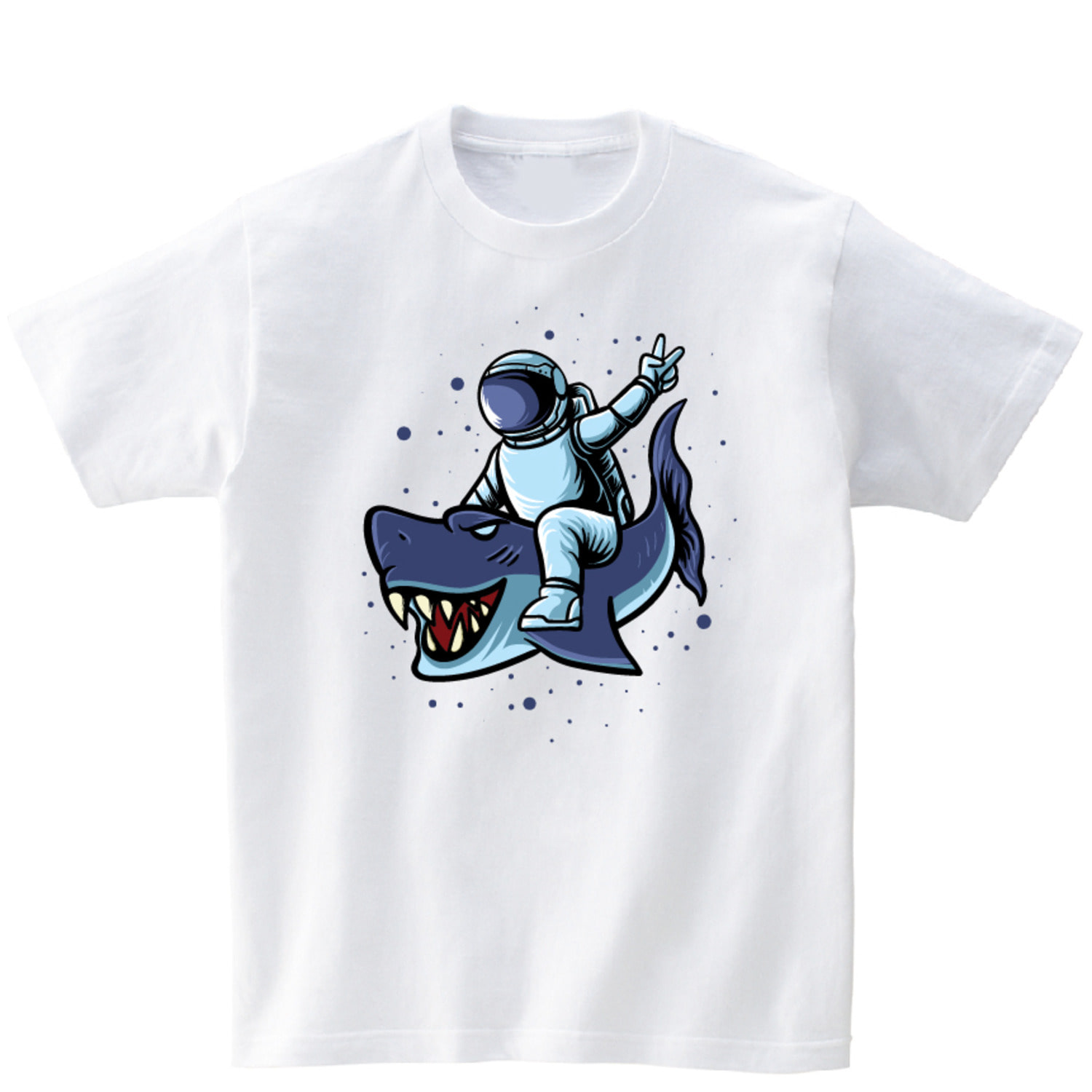 상어 우주인 반팔 그래픽 티셔츠 기본 animal.24