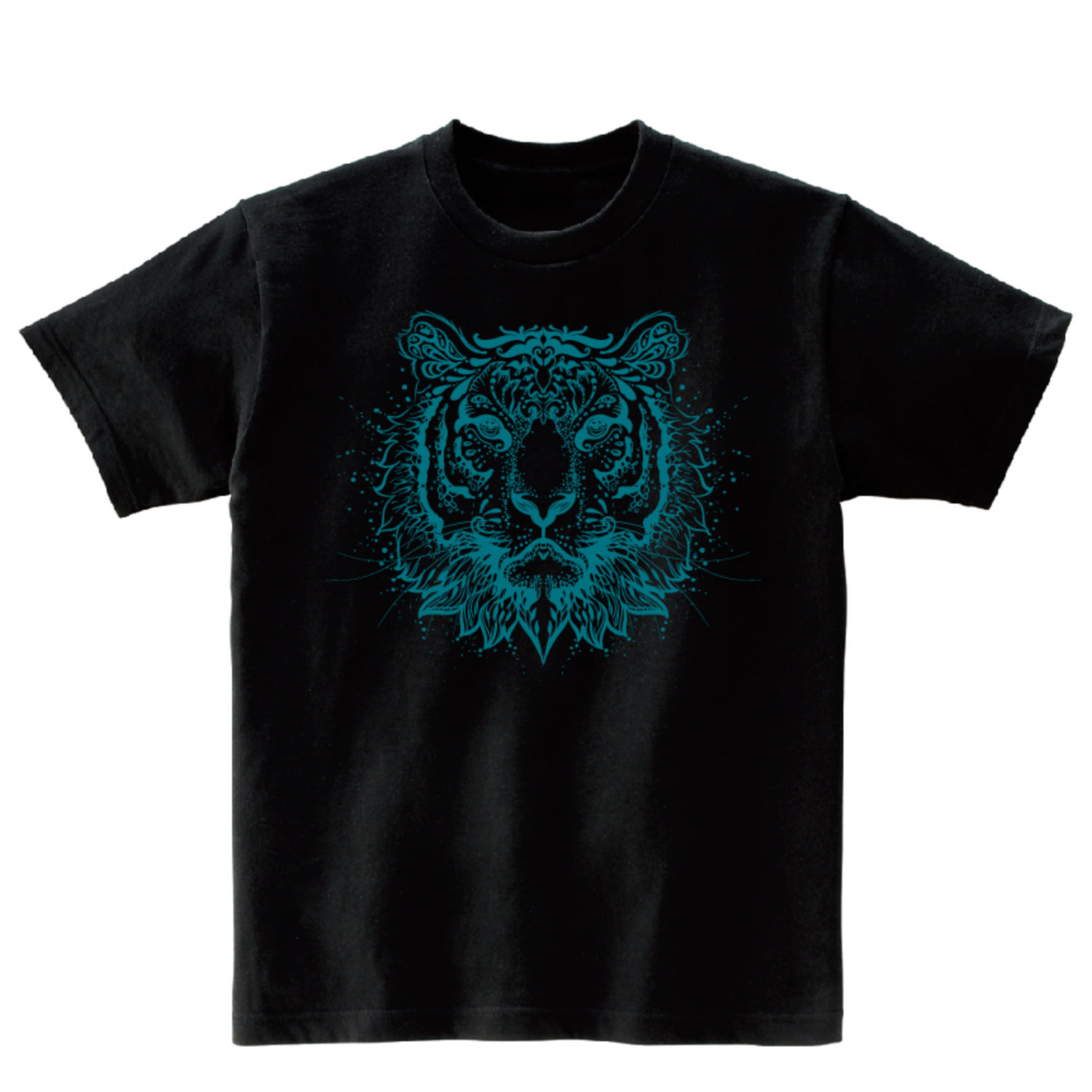 블루 호랑이 반팔 그래픽 티셔츠 기본 animal.47