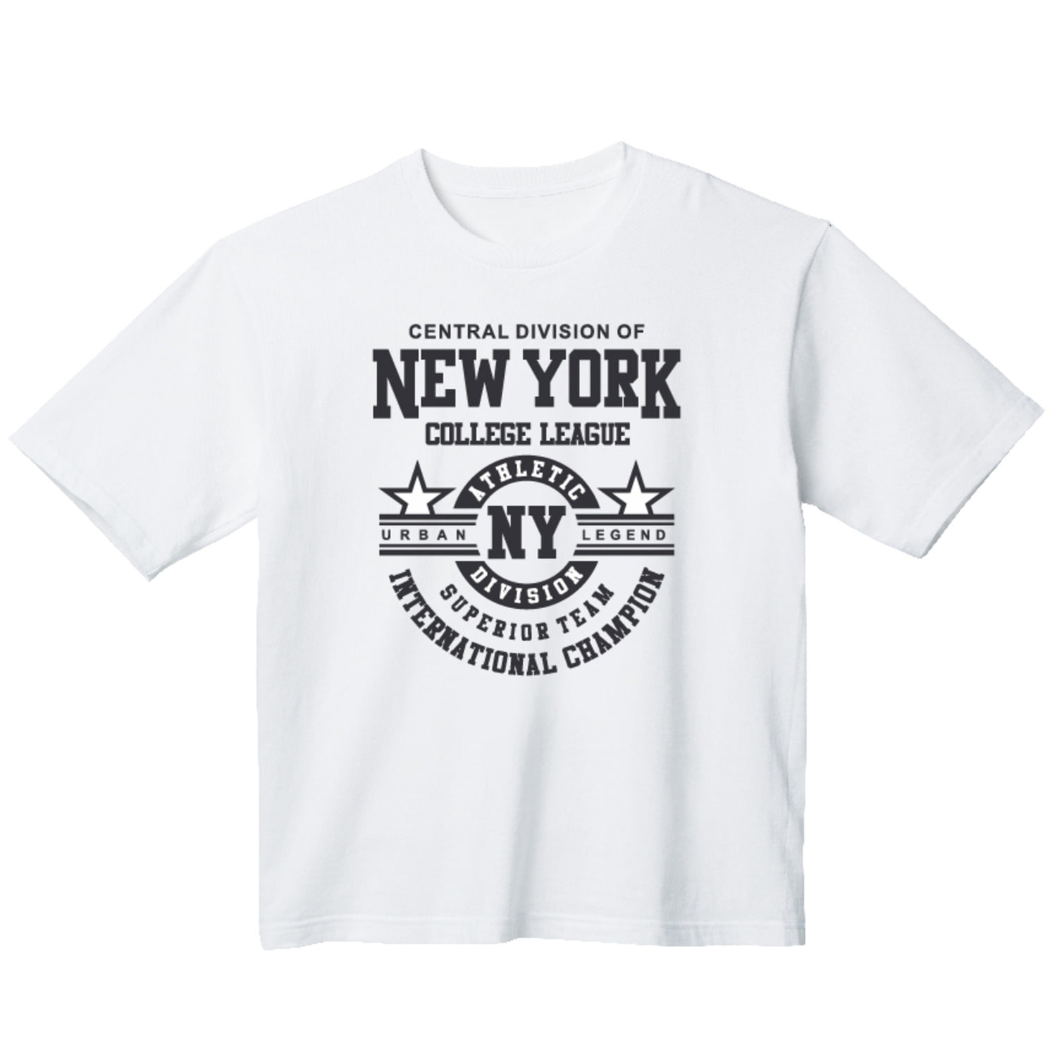N.Y 리그 그래픽 오버핏 티셔츠 typo.19