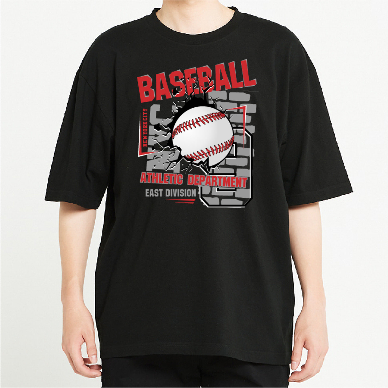 야구 빈티지 그래픽 오버핏 티셔츠 health.90