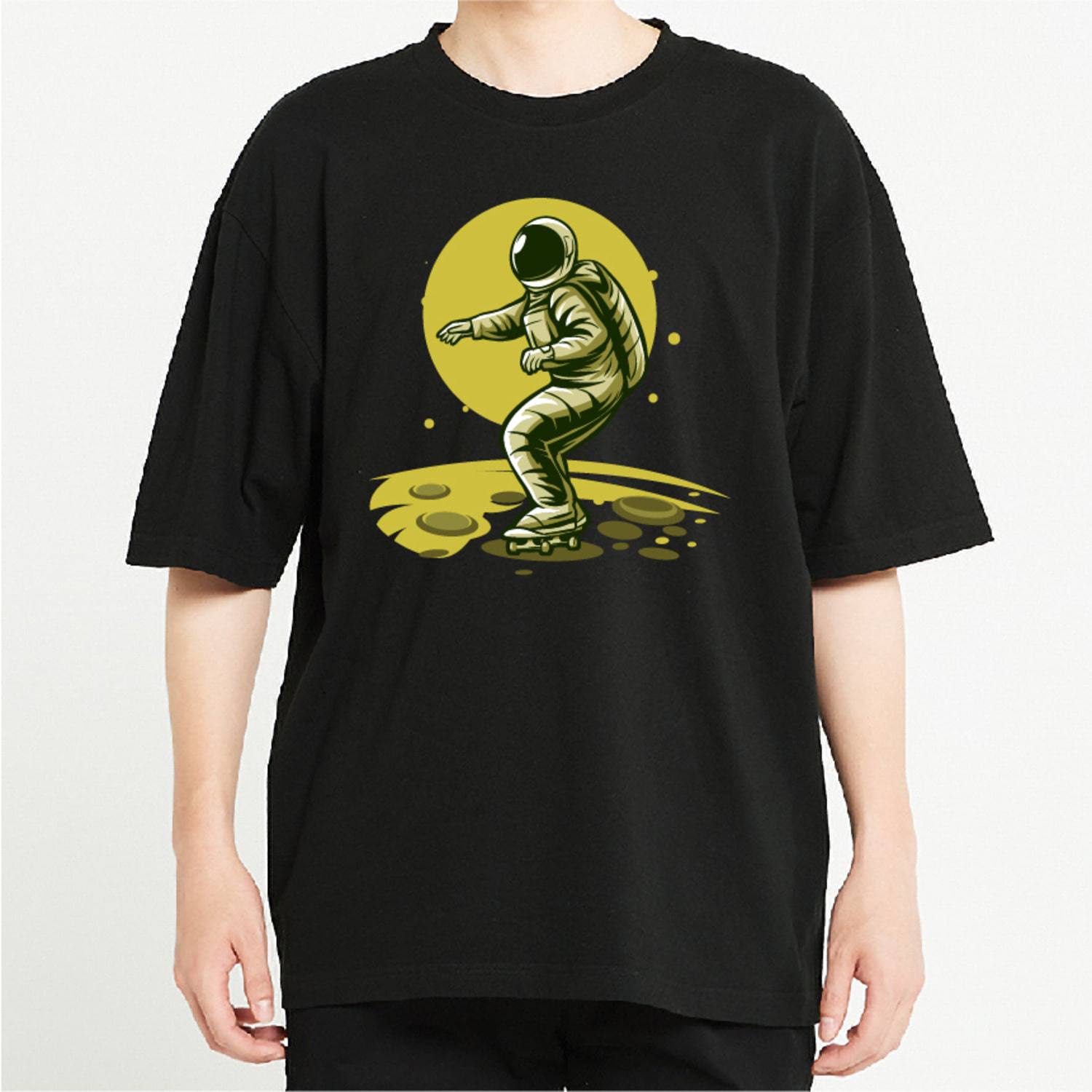 우주인 빈티지 그래픽 오버핏 티셔츠 health.60