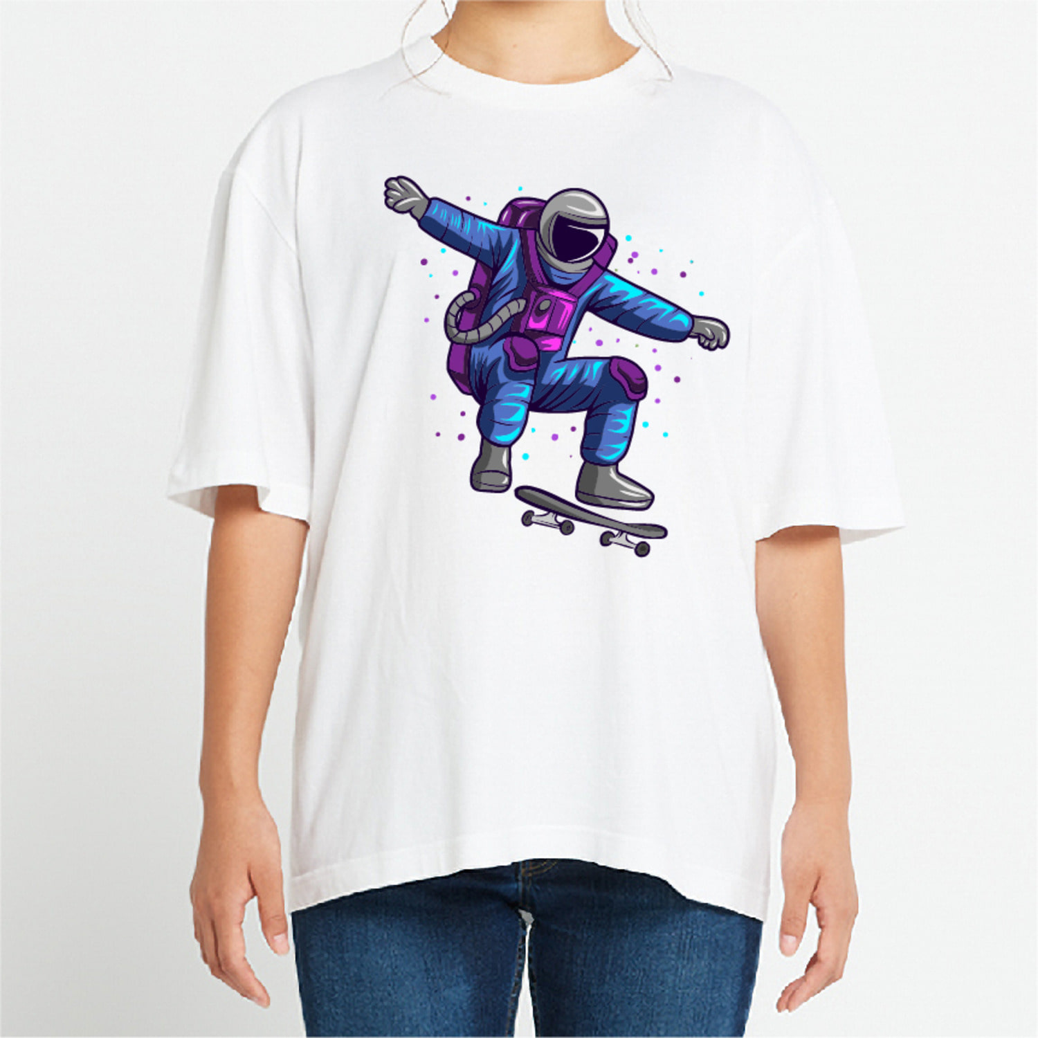 갤럭시 스키 보드 그래픽 오버핏 티셔츠 health.63