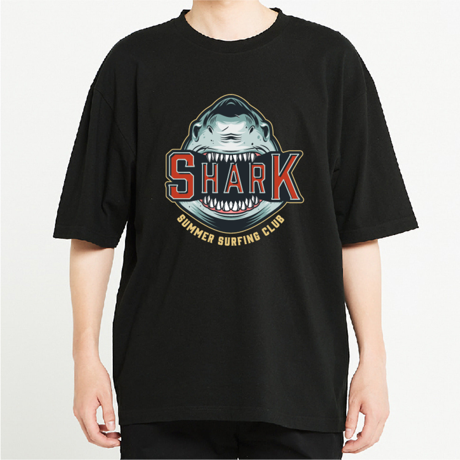 SHARK 그래픽 오버핏 티셔츠 animal.35