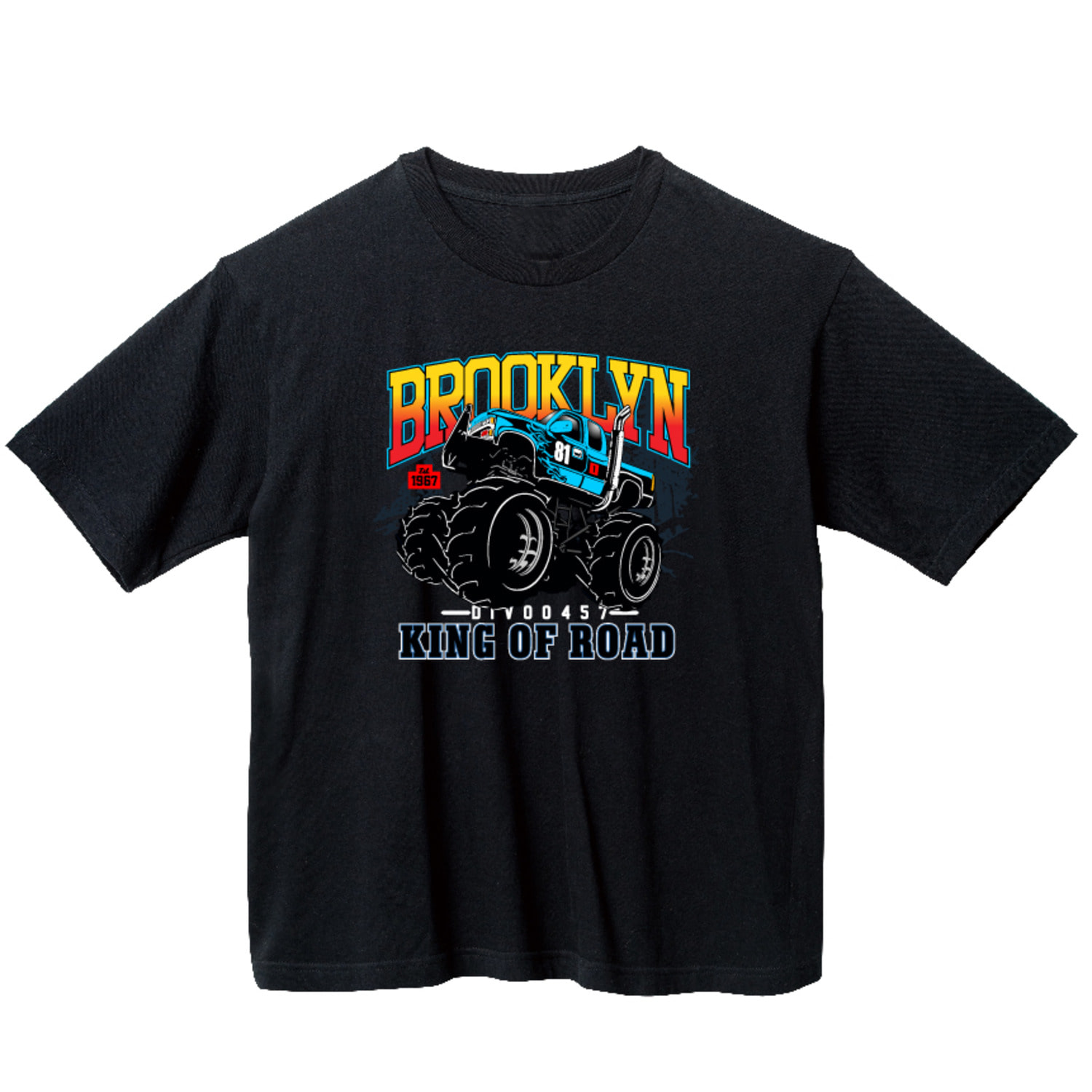 BROOKLYN 빈티지 그래픽 오버핏 티셔츠 car.14