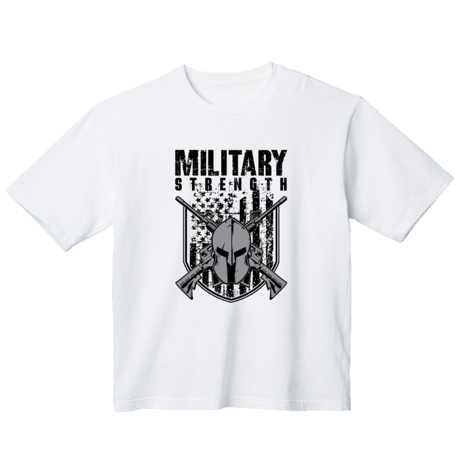 밀리터리 용기 그래픽 오버핏 티셔츠 army.25