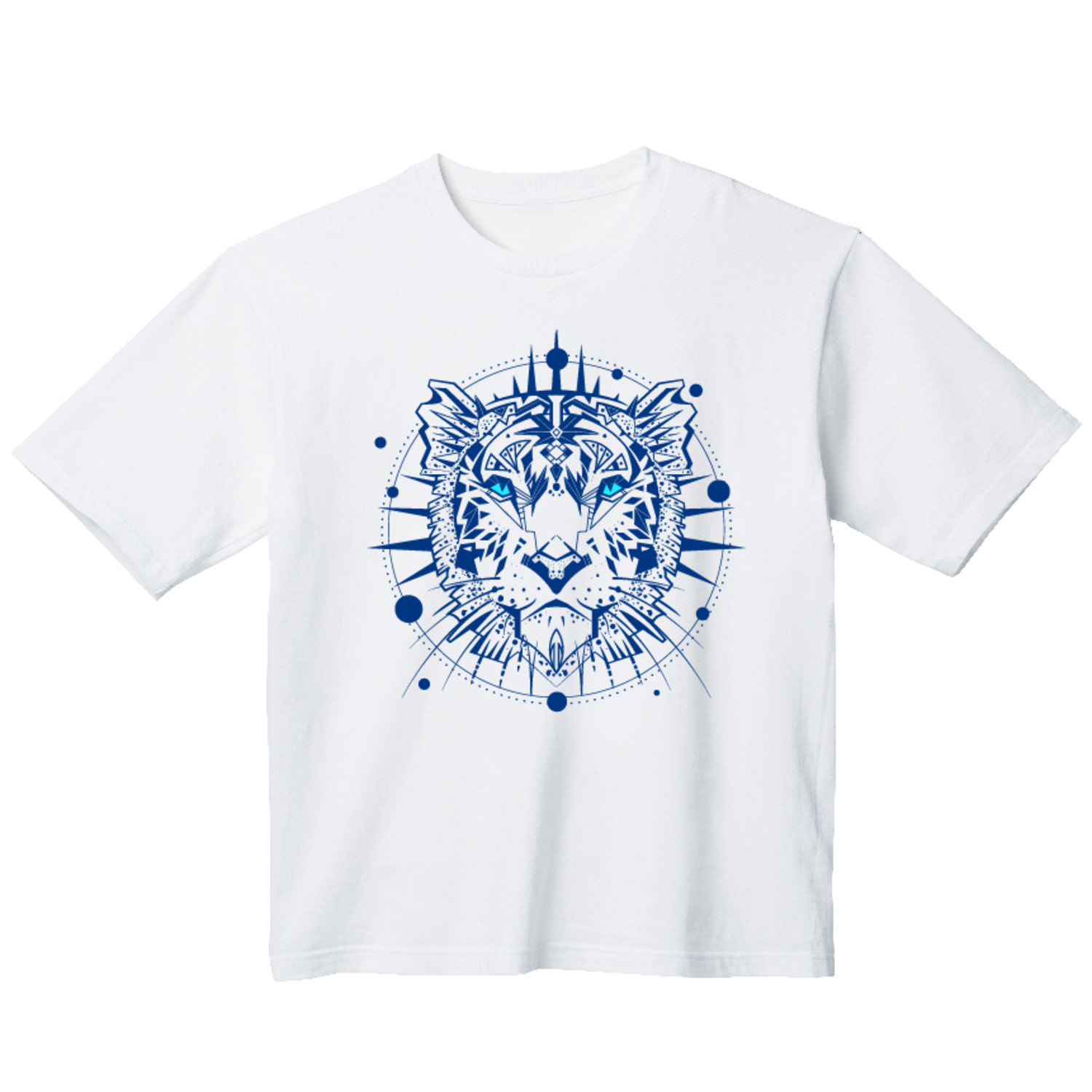 신비로운 호랑이 그래픽 오버핏 티셔츠 animal.48