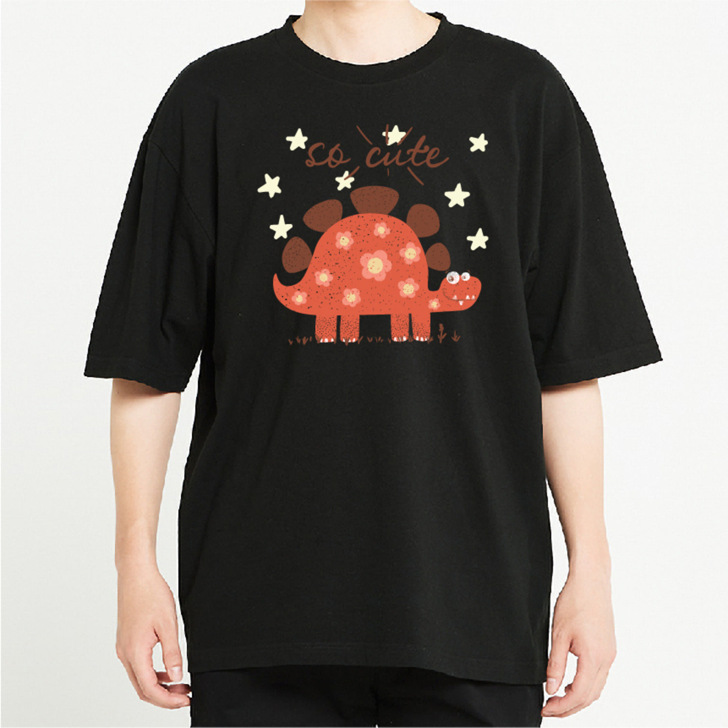 귀여운 공룡 그래픽 오버핏 티셔츠 animal.04