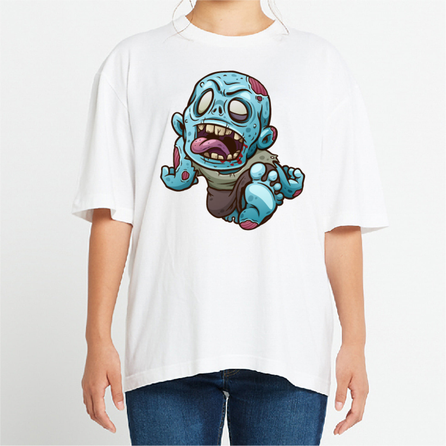 아이 좀비 그래픽 몬스터 오버핏 티셔츠 monster.07