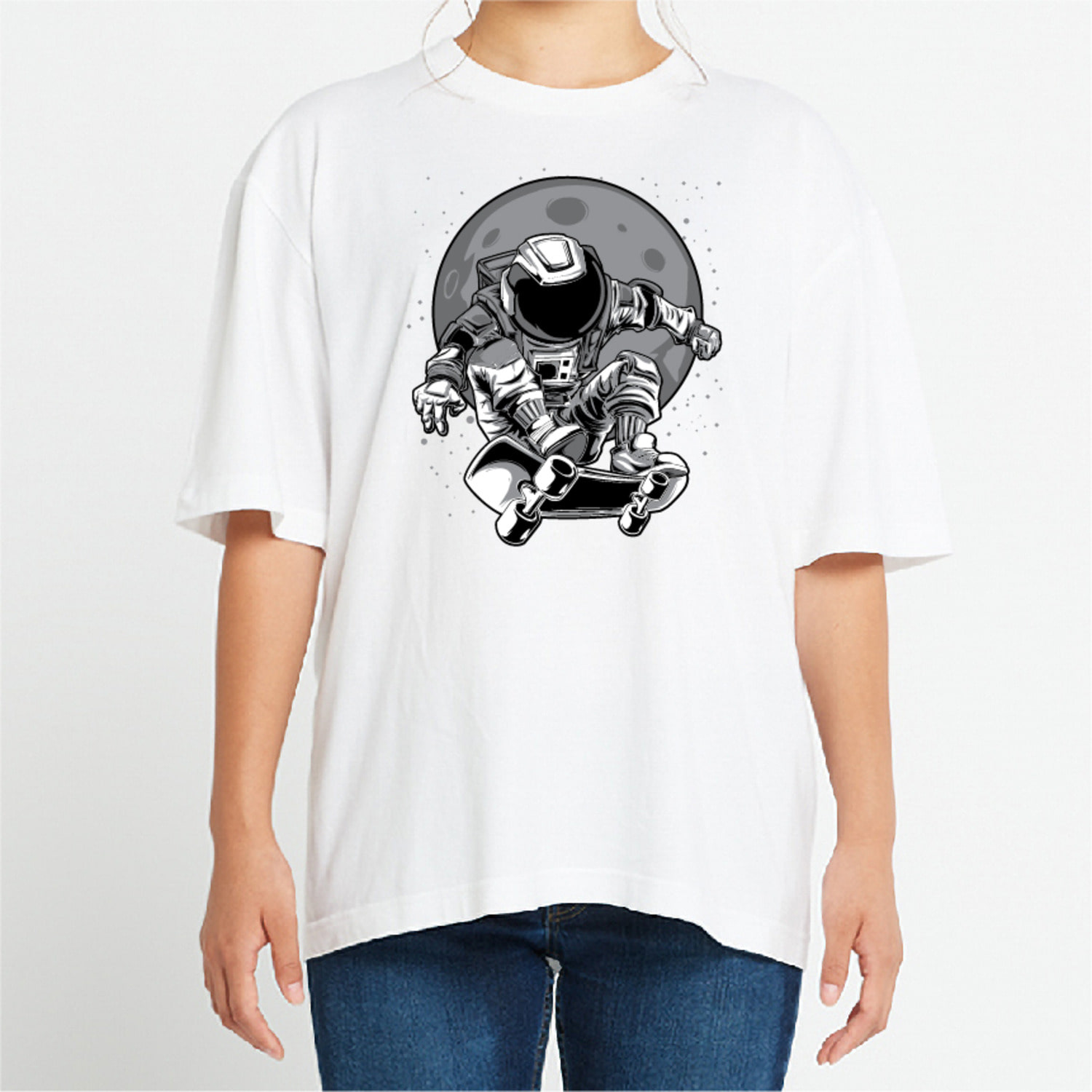 우주 그래픽 오버핏 티셔츠 art.07