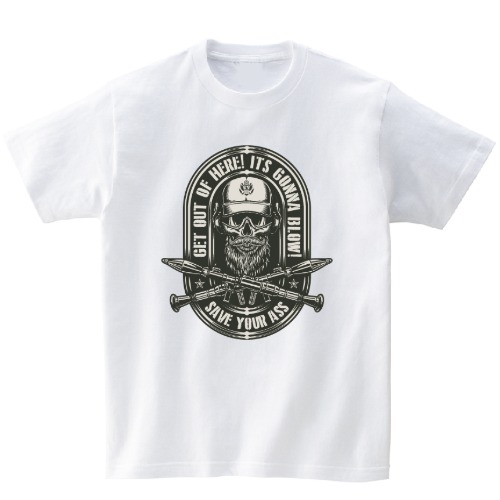 해골 밀리터리 반팔 그래픽 티셔츠 기본 army.05