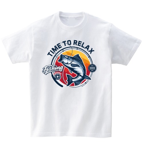 RELAX 낚시 반팔 그래픽 티셔츠 기본 fish.13
