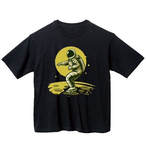 우주인 빈티지 그래픽 오버핏 티셔츠 health.60