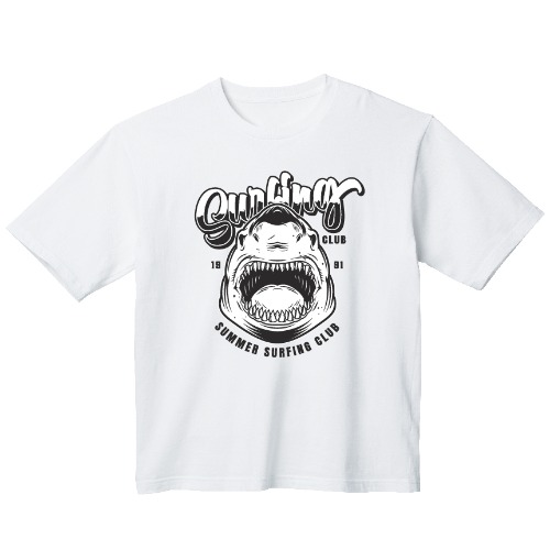 서핑 클럽 그래픽 오버핏 티셔츠 animal.33
