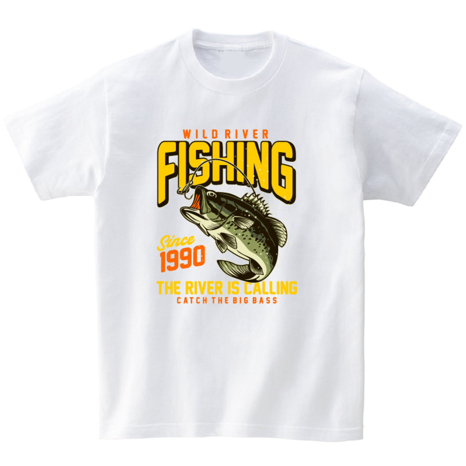 배스 낚시 반팔 그래픽 티셔츠 기본 fish.01