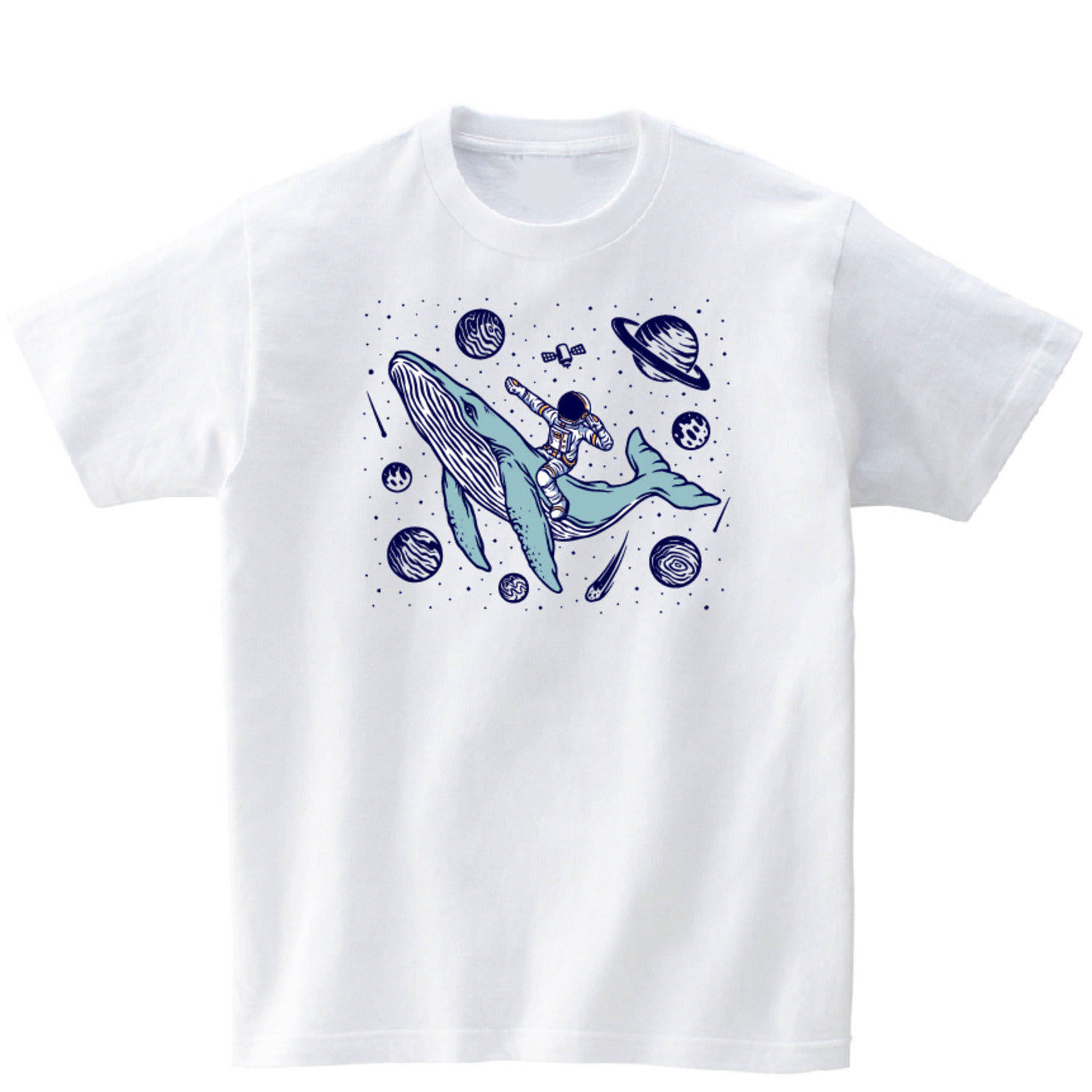 우주 고래 반팔 그래픽 티셔츠 기본 animal.16
