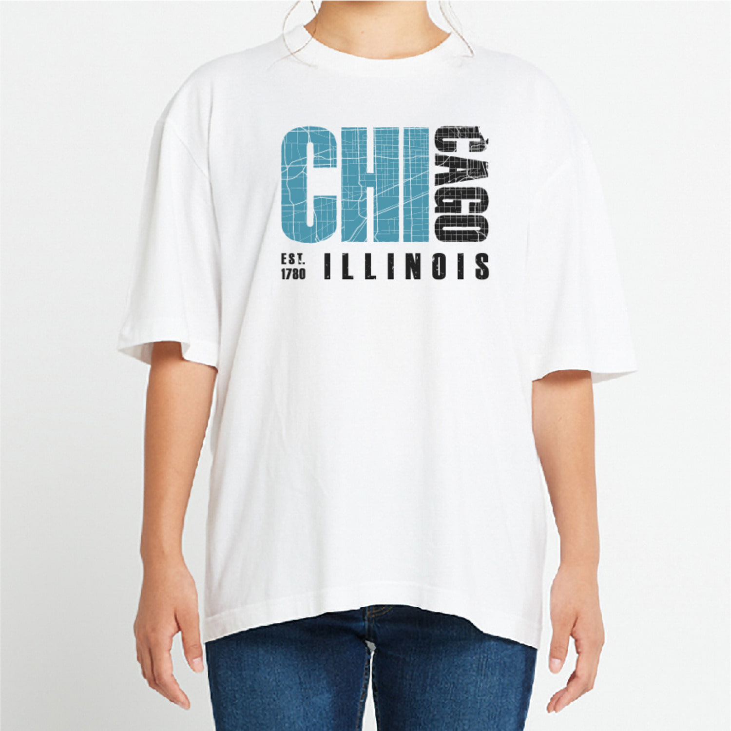 시카고 여행 그래픽 오버핏 티셔츠 휴가 tour.09