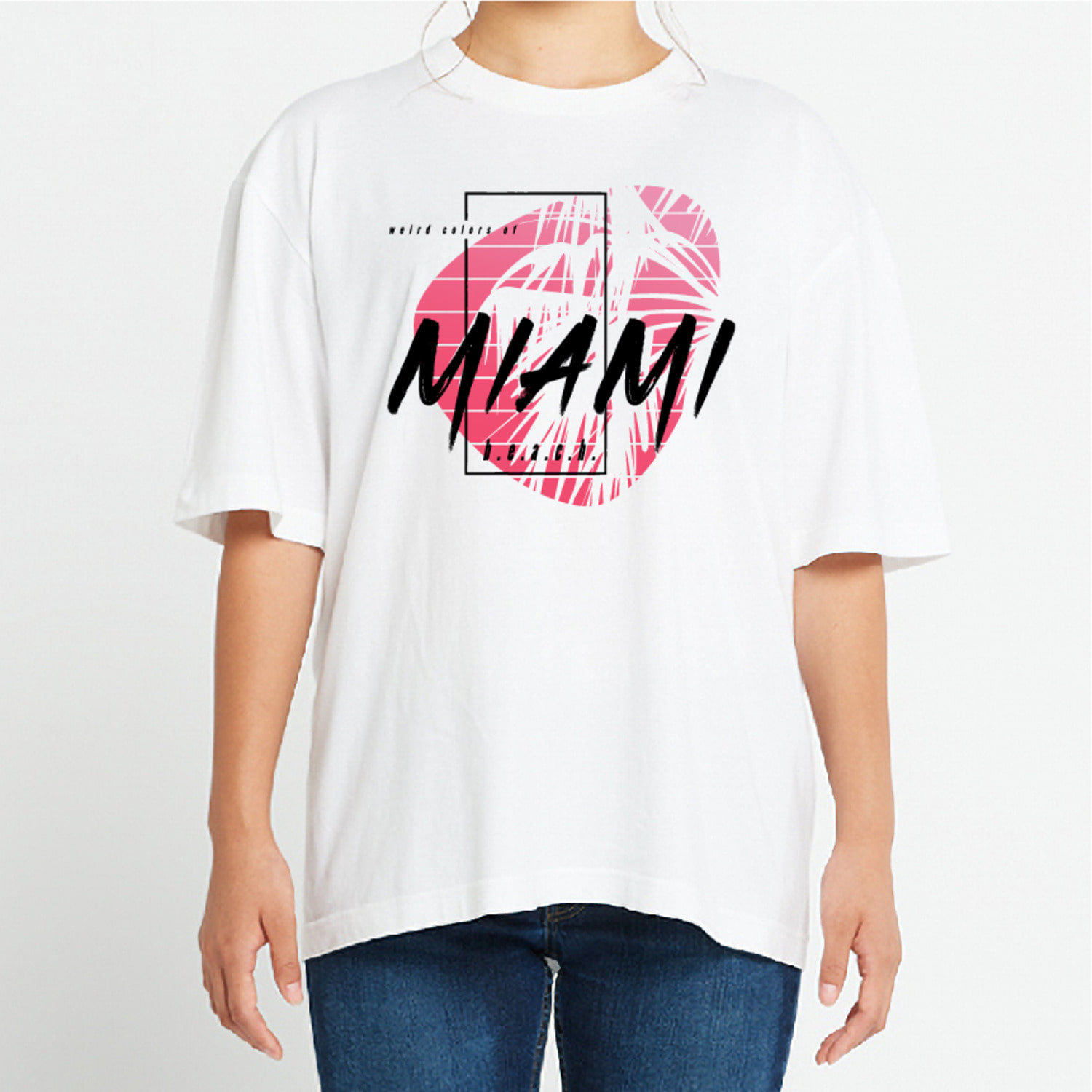 MIAMI여행 그래픽 오버핏 티셔츠 휴가 tour.01