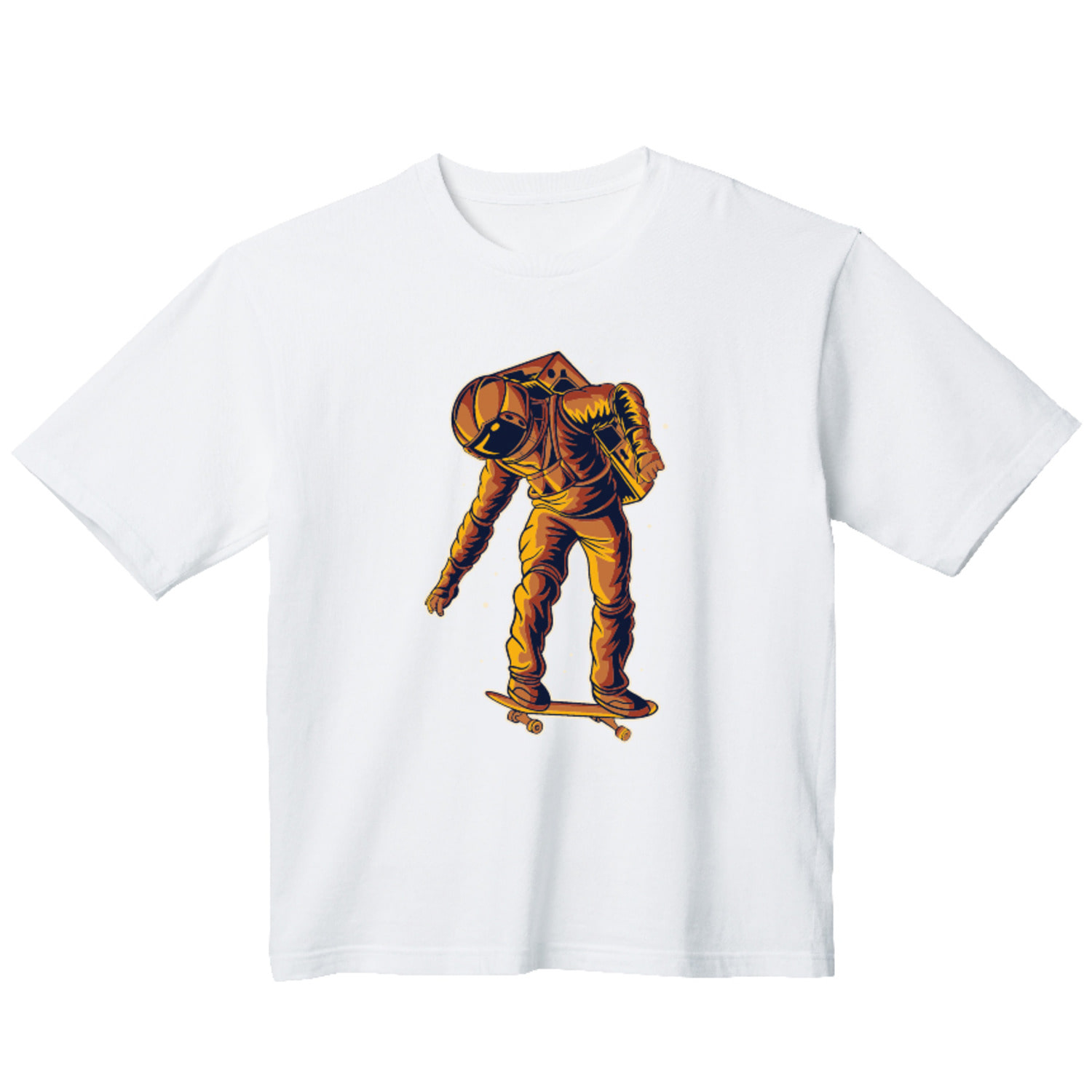 우주인 빈티지 그래픽 오버핏 티셔츠 health.65