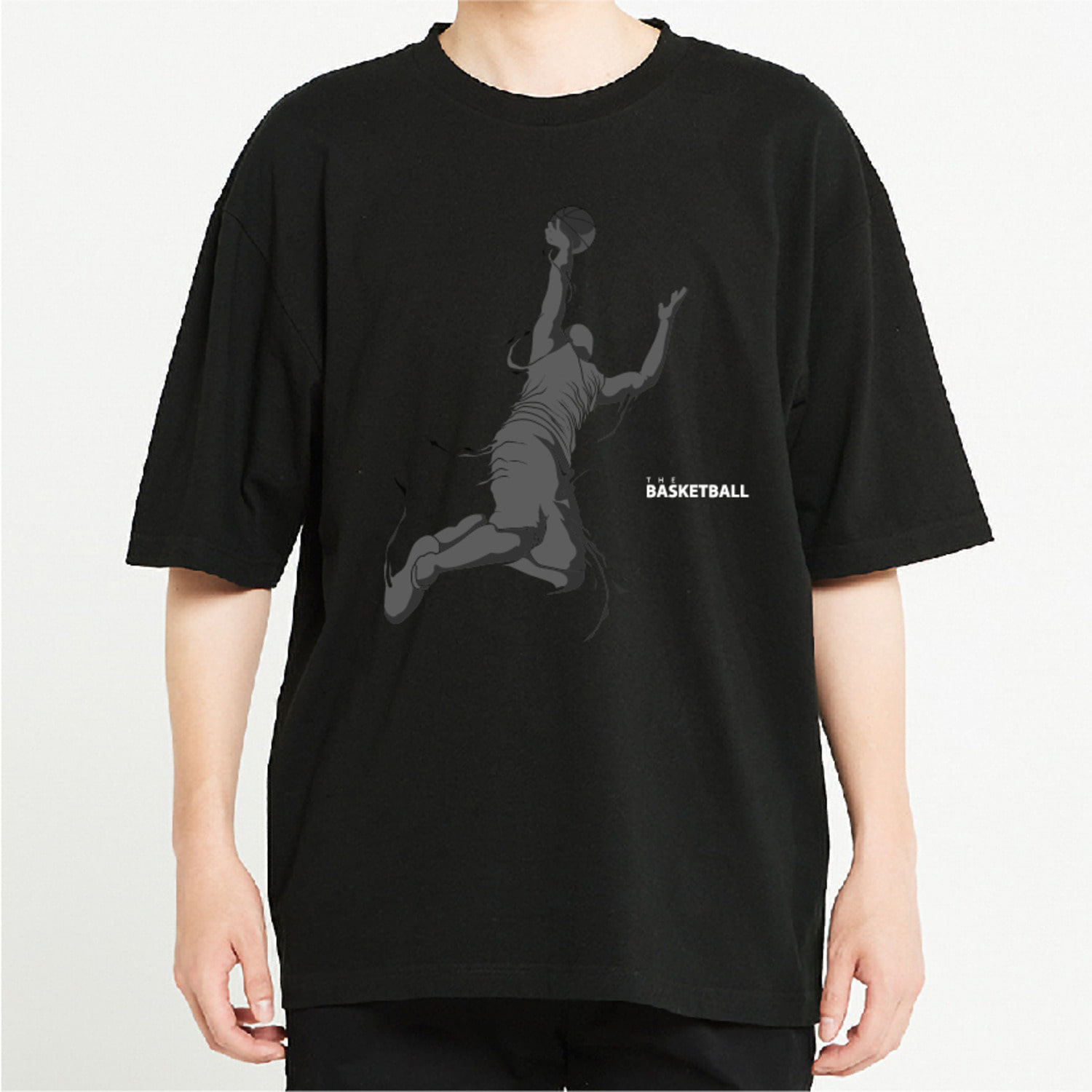 농구 기술 그래픽 오버핏 티셔츠 health.19
