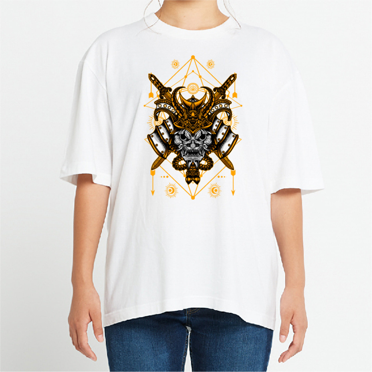 금빛 가면 그래픽 몬스터 오버핏 티셔츠 monster.02