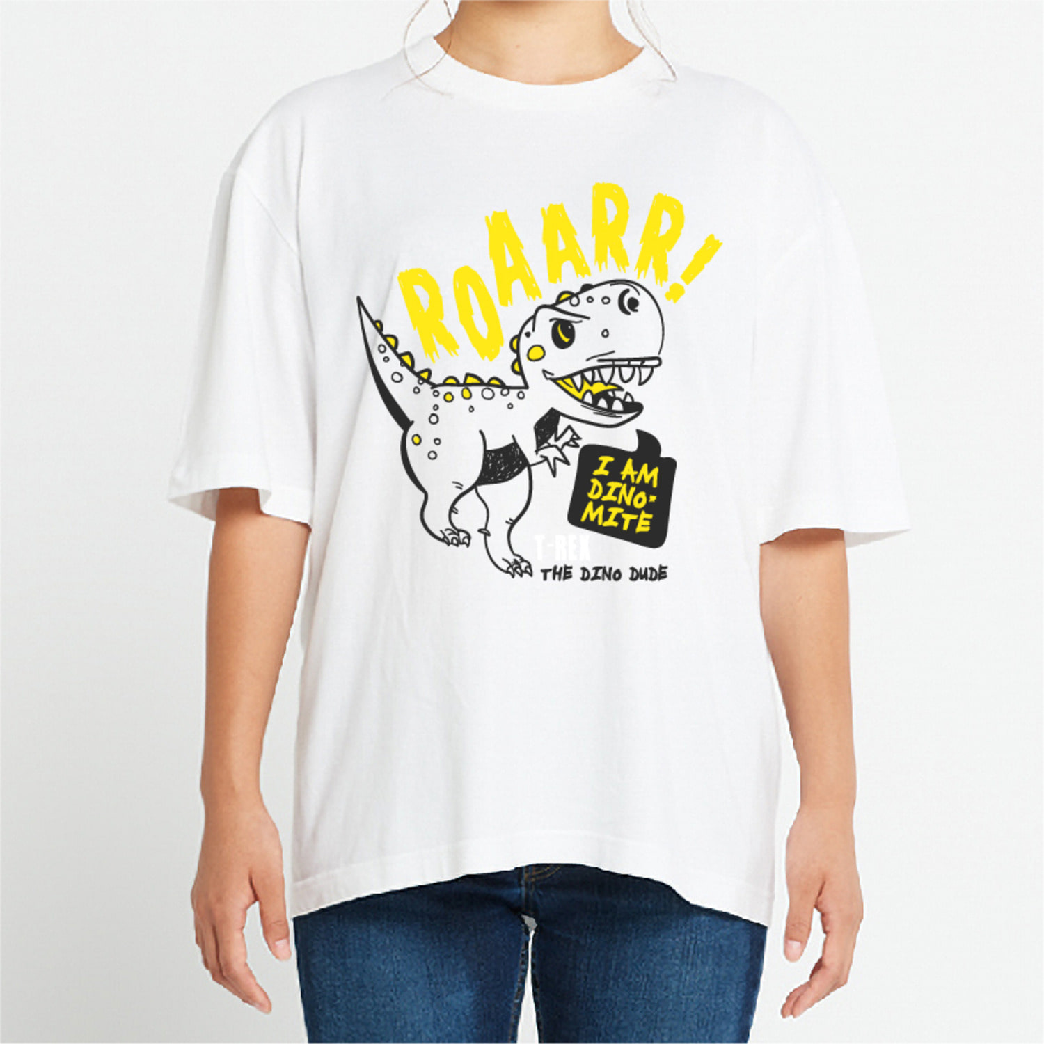 티라노사우루스 그래픽 오버핏 티셔츠 animal.03