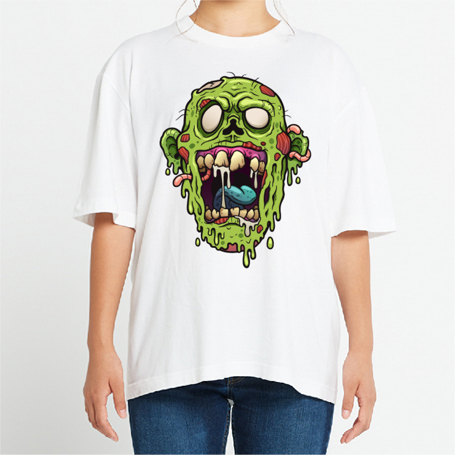 헐크 좀비 그래픽 몬스터 오버핏 티셔츠 monster.08