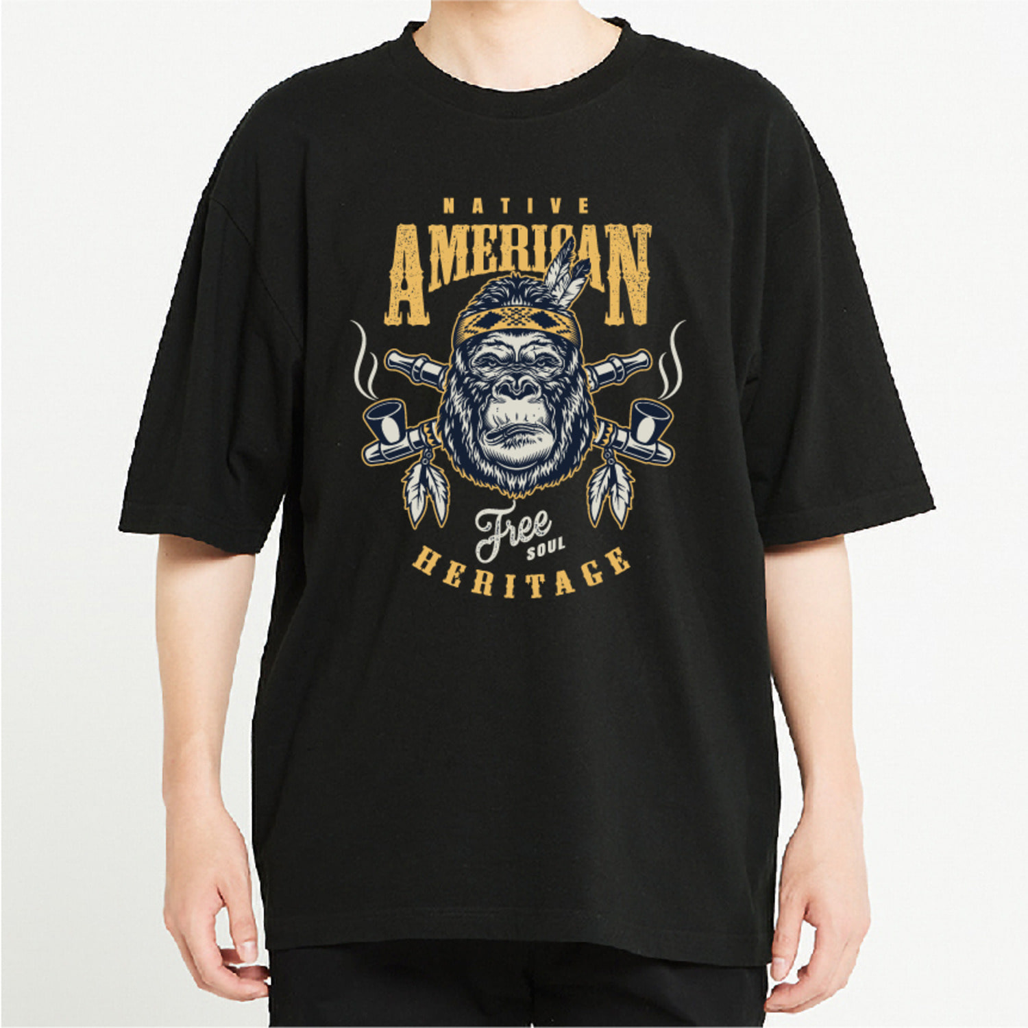 아메리칸 고릴라 그래픽 오버핏 티셔츠 animal.51