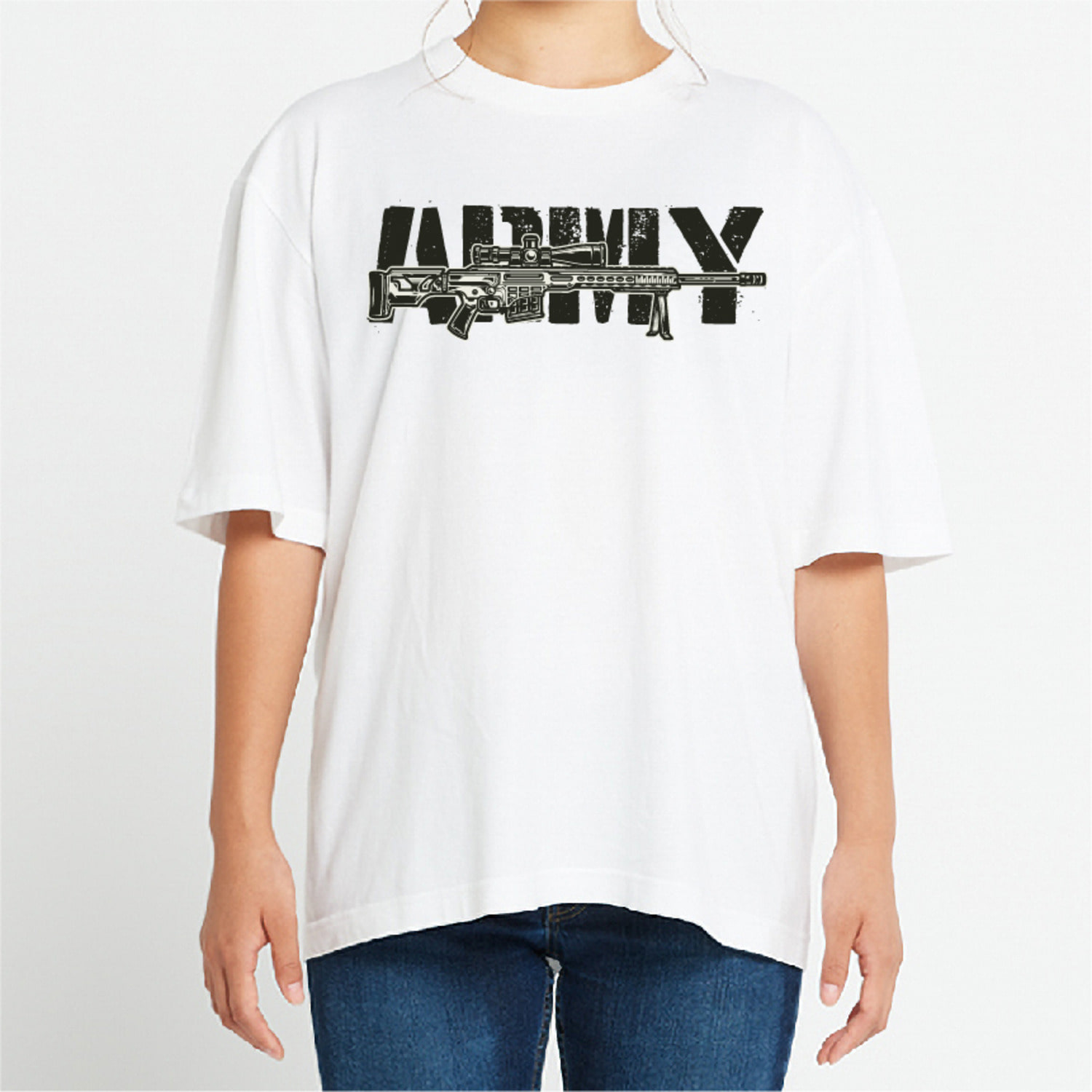 ARMY 빈티지 그래픽 오버핏 티셔츠 army.03