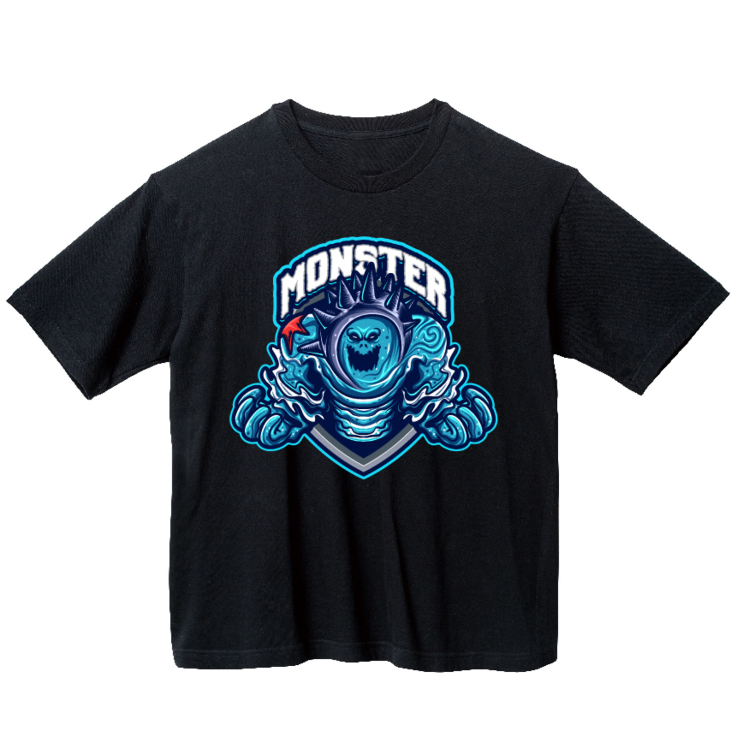 블루 괴물 반팔 그래픽 몬스터 티셔츠 기본 monster.04