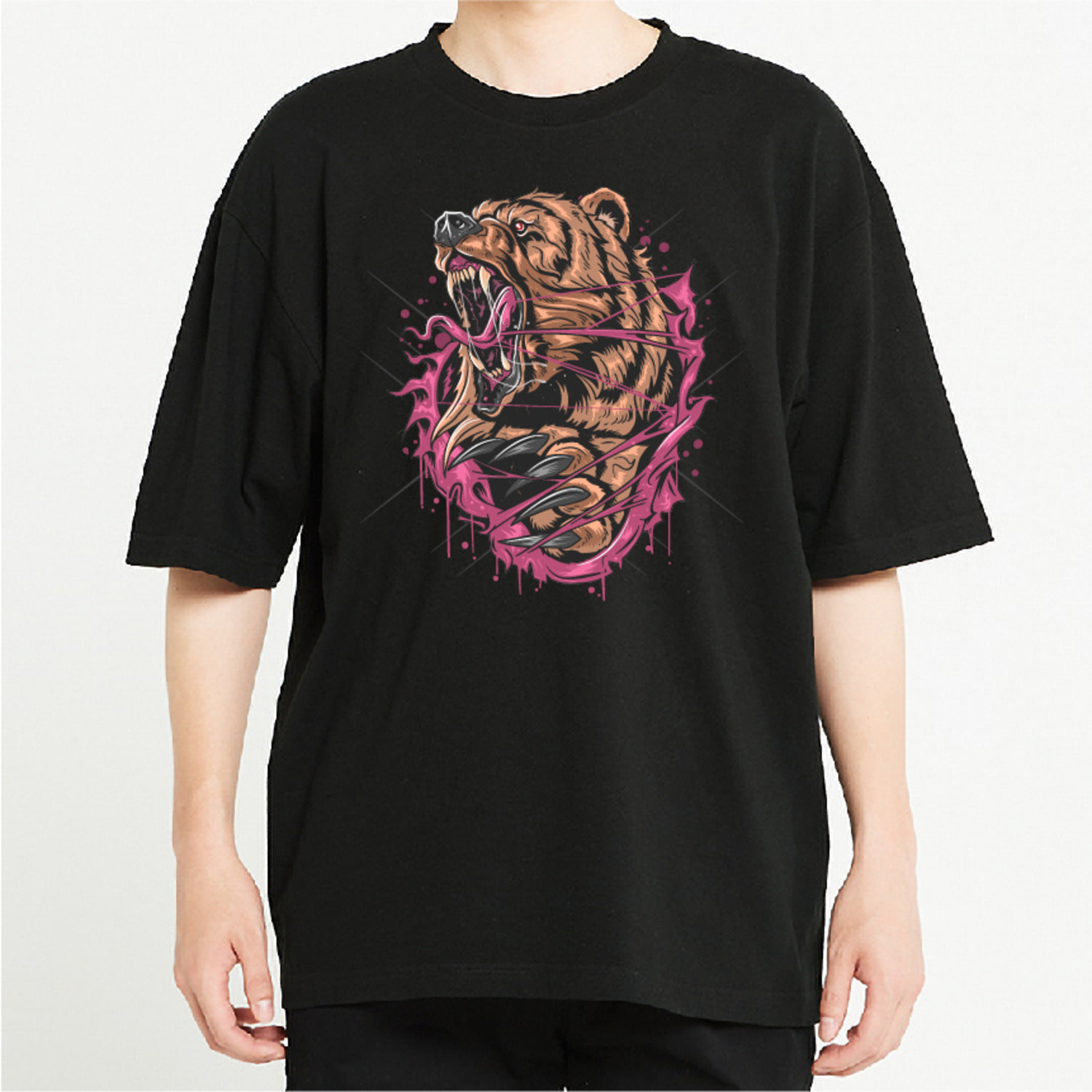 곰 빈티지 그래픽 오버핏 티셔츠 art.21