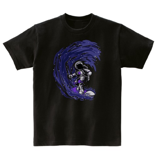 보라빛 파도 반팔 그래픽 티셔츠 기본 art.35