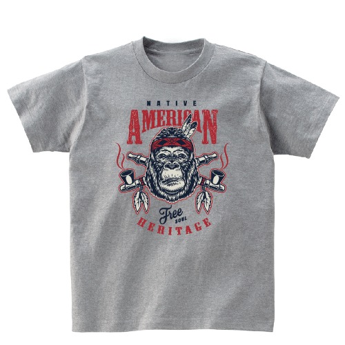 아메리칸 고릴라 반팔 그래픽 티셔츠 기본 animal.51