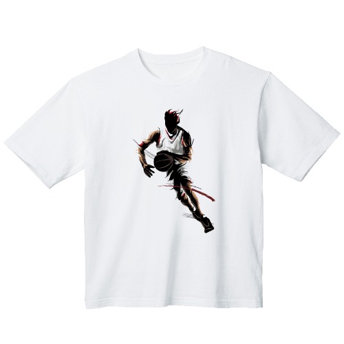 농구 드리블 그래픽 오버핏 티셔츠 health.27