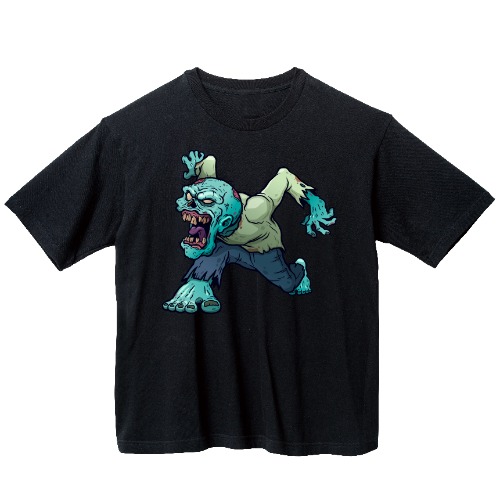 어른 좀비 그래픽 몬스터 오버핏 티셔츠 monster.06