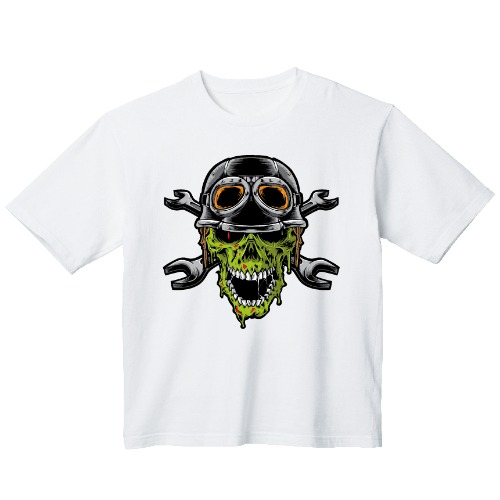 헬멧 좀비 그래픽 몬스터 오버핏 티셔츠 monster.03