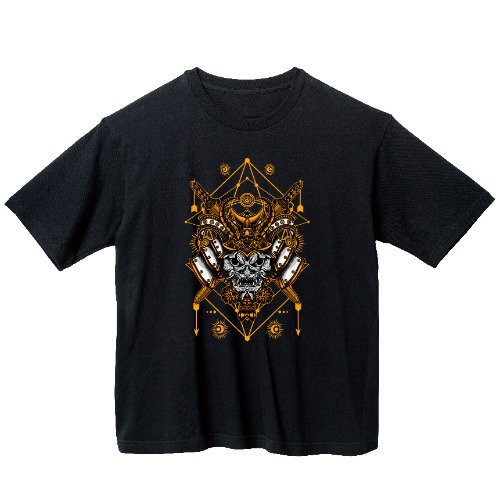 금빛 가면 그래픽 몬스터 오버핏 티셔츠 monster.02