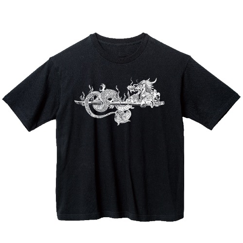 검 과 용 그래픽 몬스터 오버핏 티셔츠 monster.05