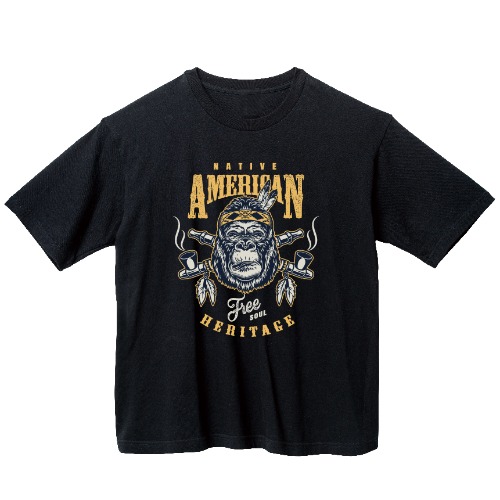 아메리칸 고릴라 그래픽 오버핏 티셔츠 animal.51